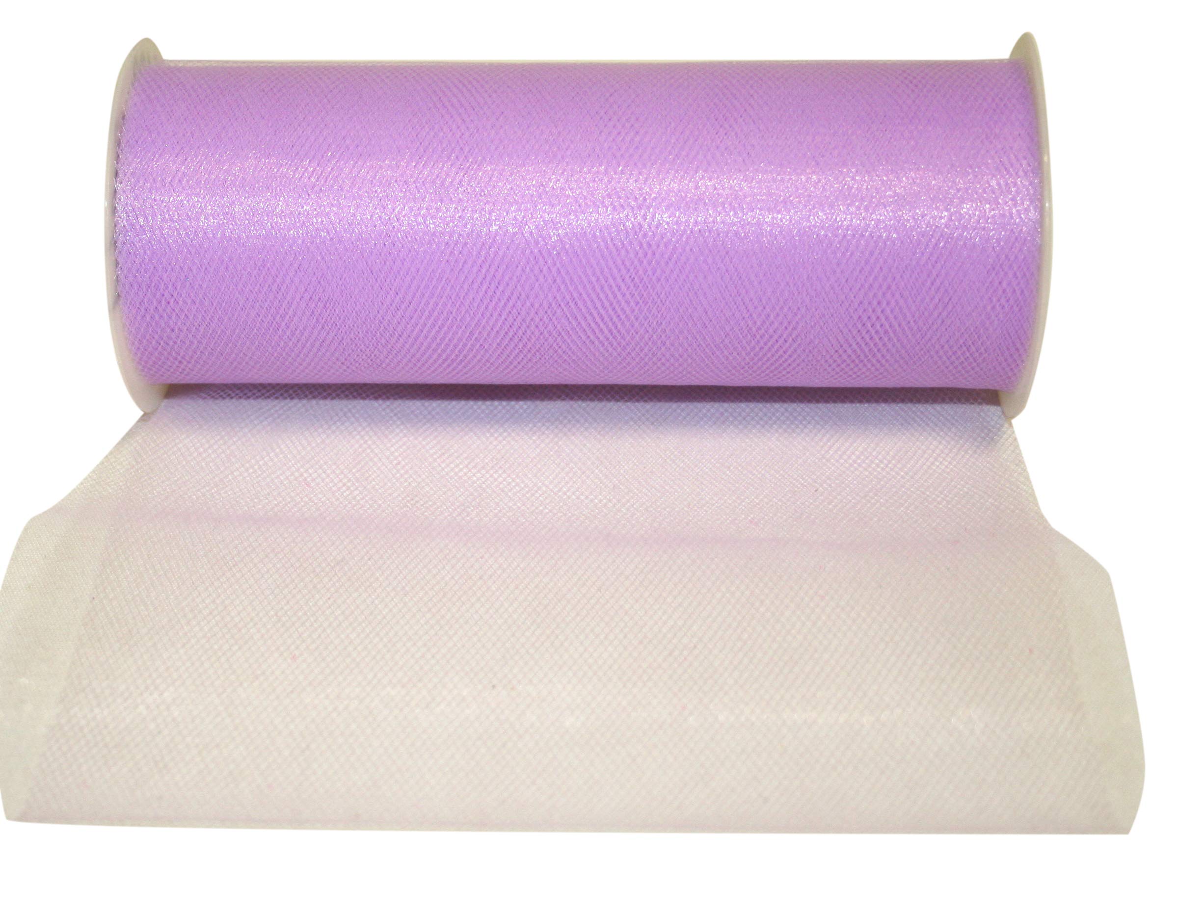 Reliant 6 Inch x 25 Yards Orchid Tulle Ribbon - Premium Standard Ribbon for Gift Wrapping, Wedding Decorations, DIY Crafts & Party Supplies