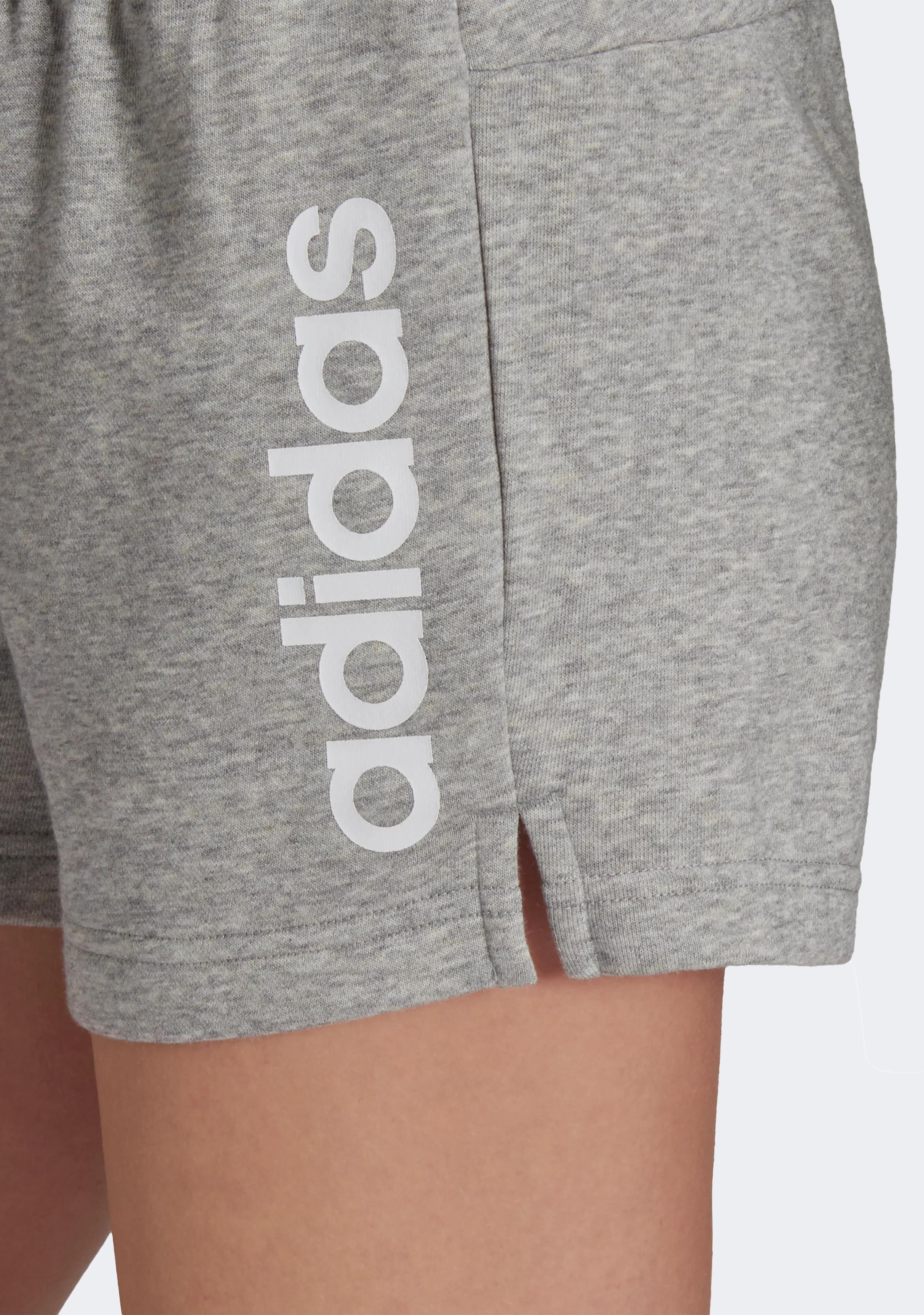 Adidas Women's Essentials Slim Logo Athletic Shorts - Lightweight Workout Running Yoga Gym Shorts for Active Lifestyle