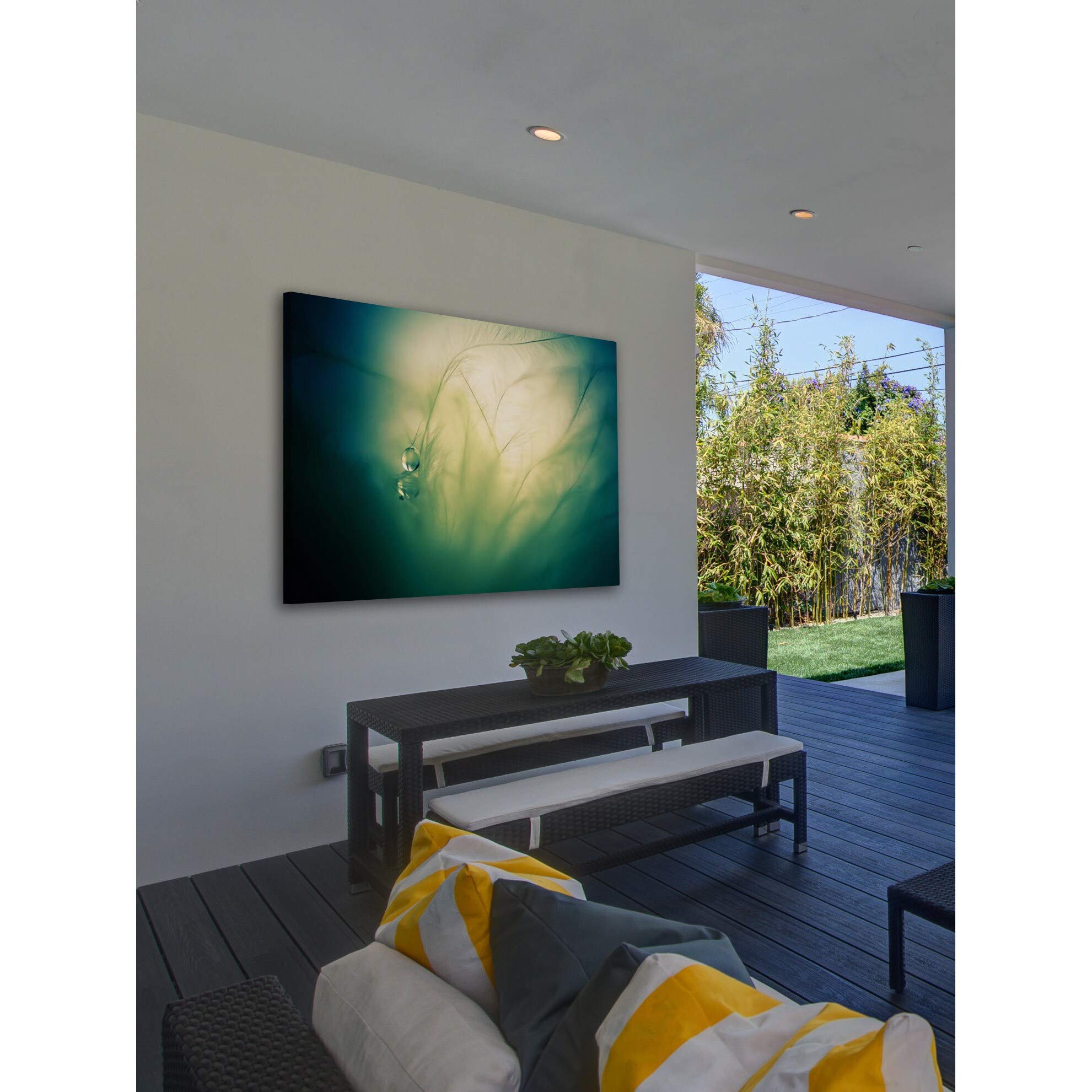 Handmade Playing with Feathers Canvas Wall Art - Small Size Modern Home Decor for Living Room, Bedroom & Office | MARMONT HILL