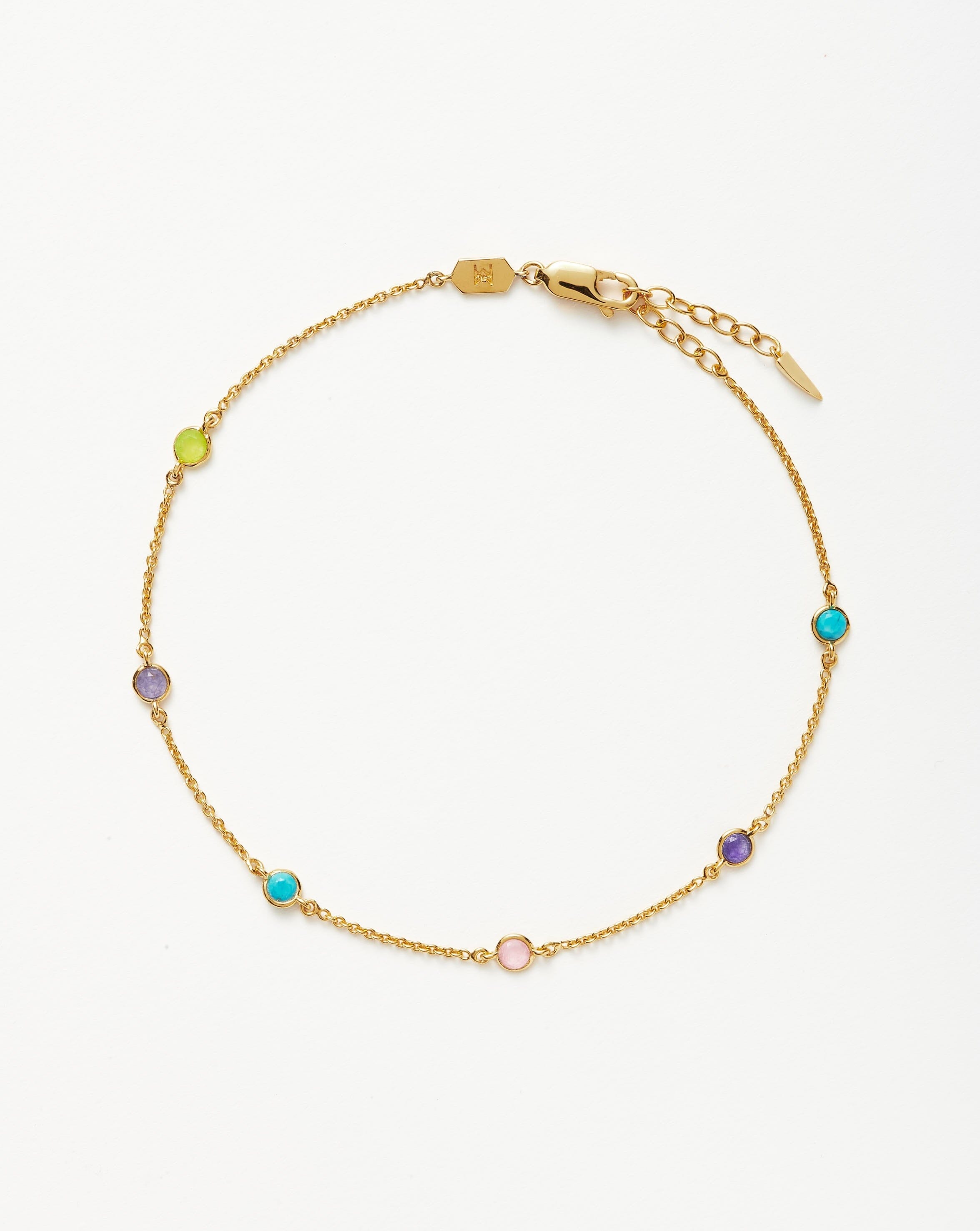 Hot Rox Multi Gemstone Anklet - Elegant Beaded Ankle Bracelet for Women | Perfect for Summer, Beach, Boho Fashion & Everyday Wear