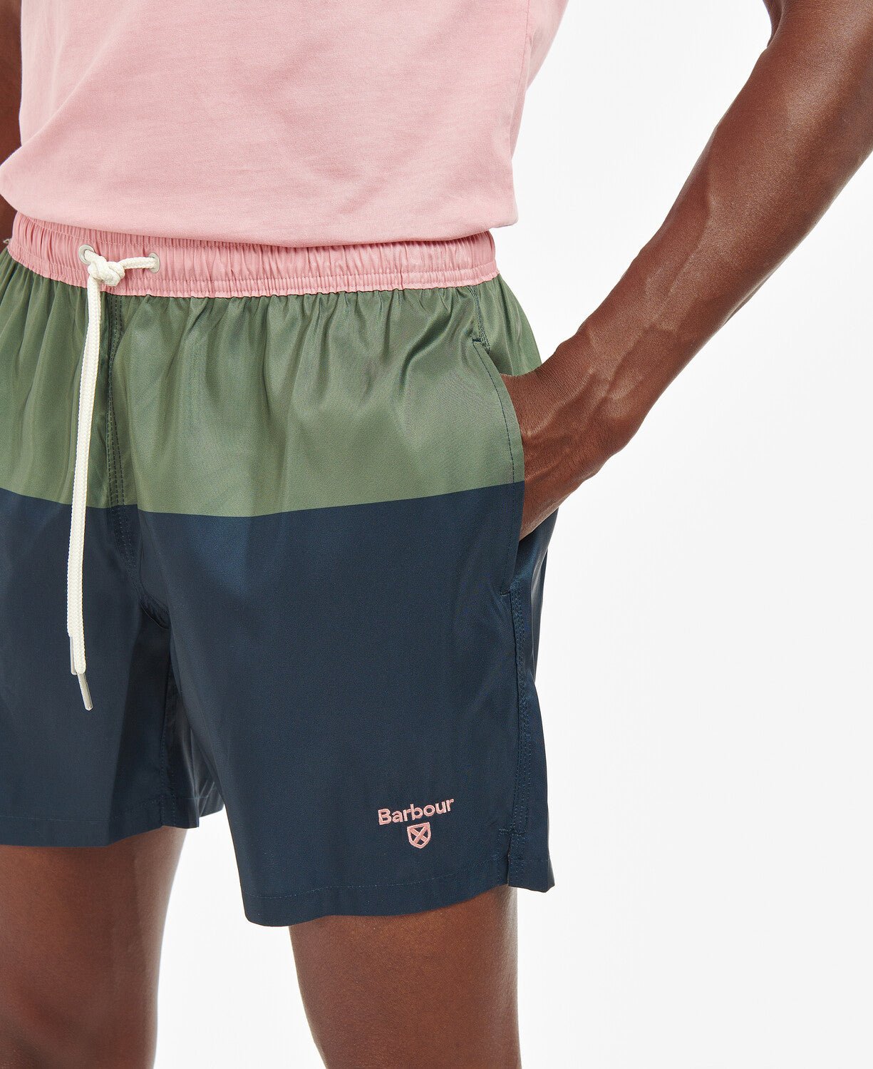 BARBOUR John Two Tone Swim Shorts for Men - Quick-Dry Comfortable Beach & Pool Swimwear - Perfect for Swimming, Surfing, and Summer Vacations