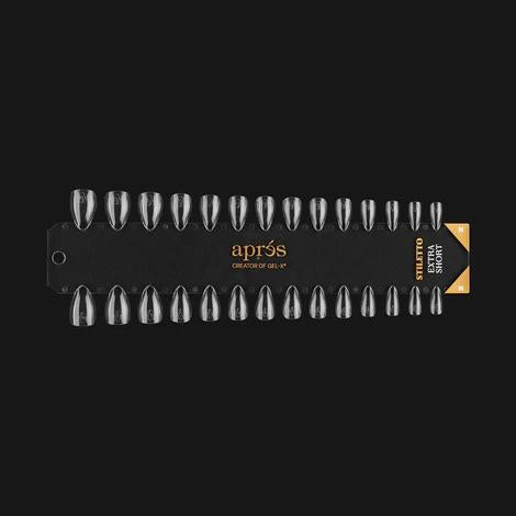 Apres Gel X Nail Tips - Natural Stiletto Extra Short Press On Nails for Manicure | Perfect for Daily Wear, Special Occasions & Nail Art Designs