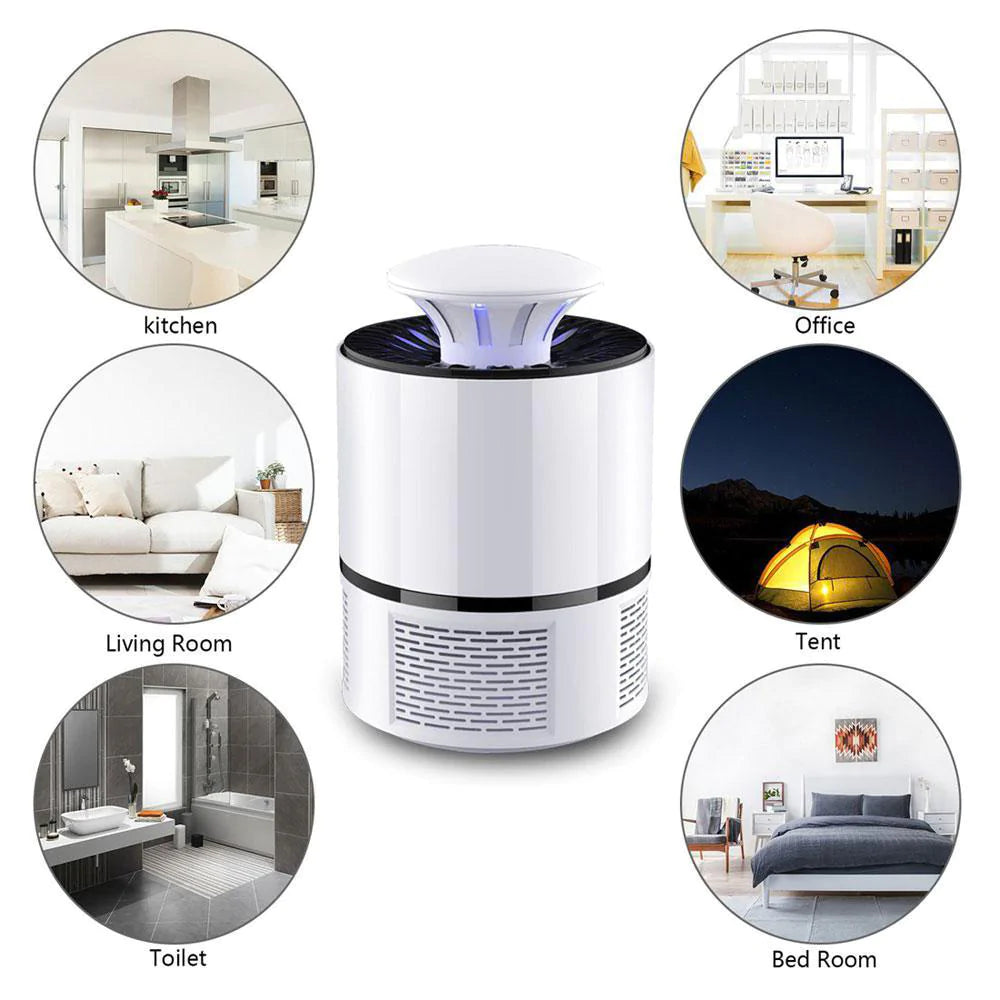HomeMax Electric Mosquito Killer Lamp - Powerful Indoor & Outdoor Bug Zapper for Home, Patio, Garden - USB Rechargeable Insect Trap for Bedroom, Camping, Backyard