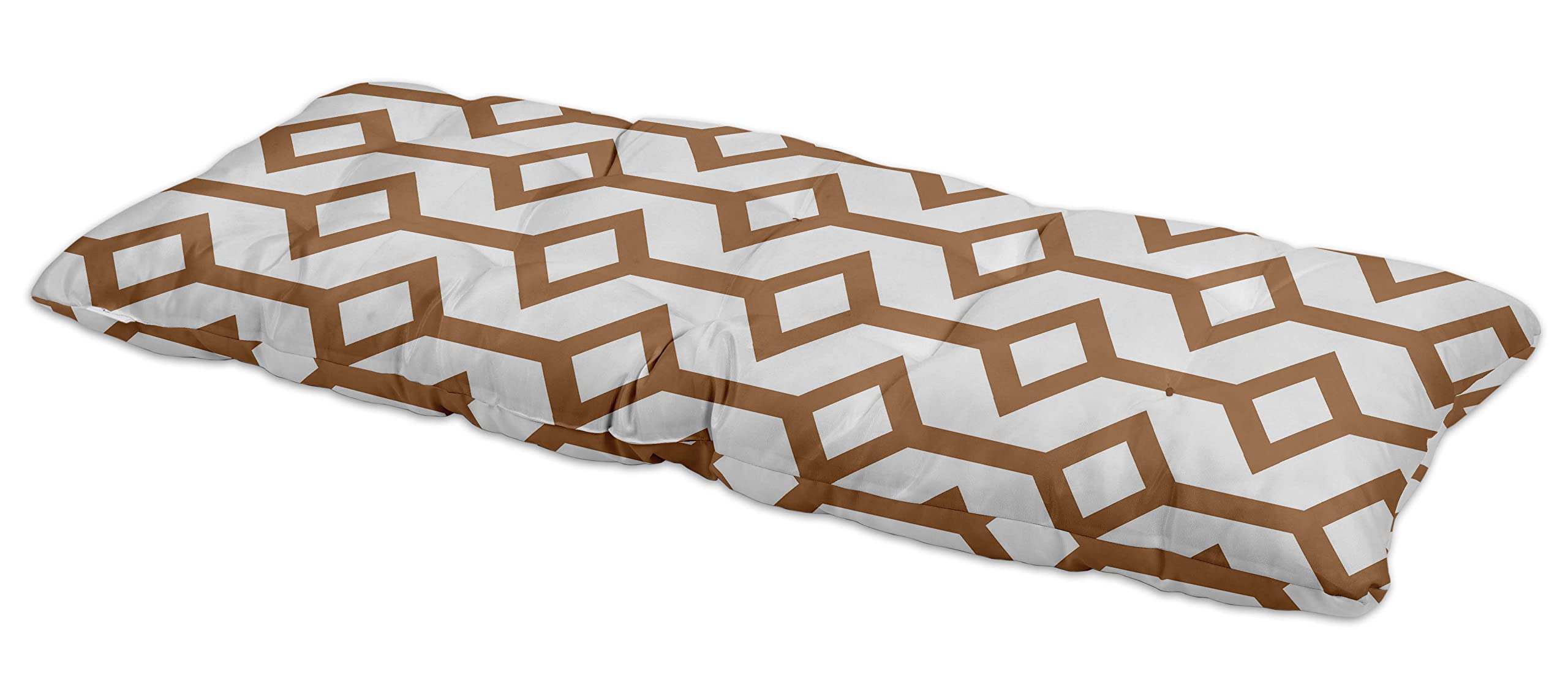 Waterproof Printed Outdoor Bench Cushion - Tawny Brown Lounger Seat Pad for Garden, Patio, Front Porch Decor | Durable & Weather-Resistant Outdoor Furniture Cushion for Comfortable Relaxation