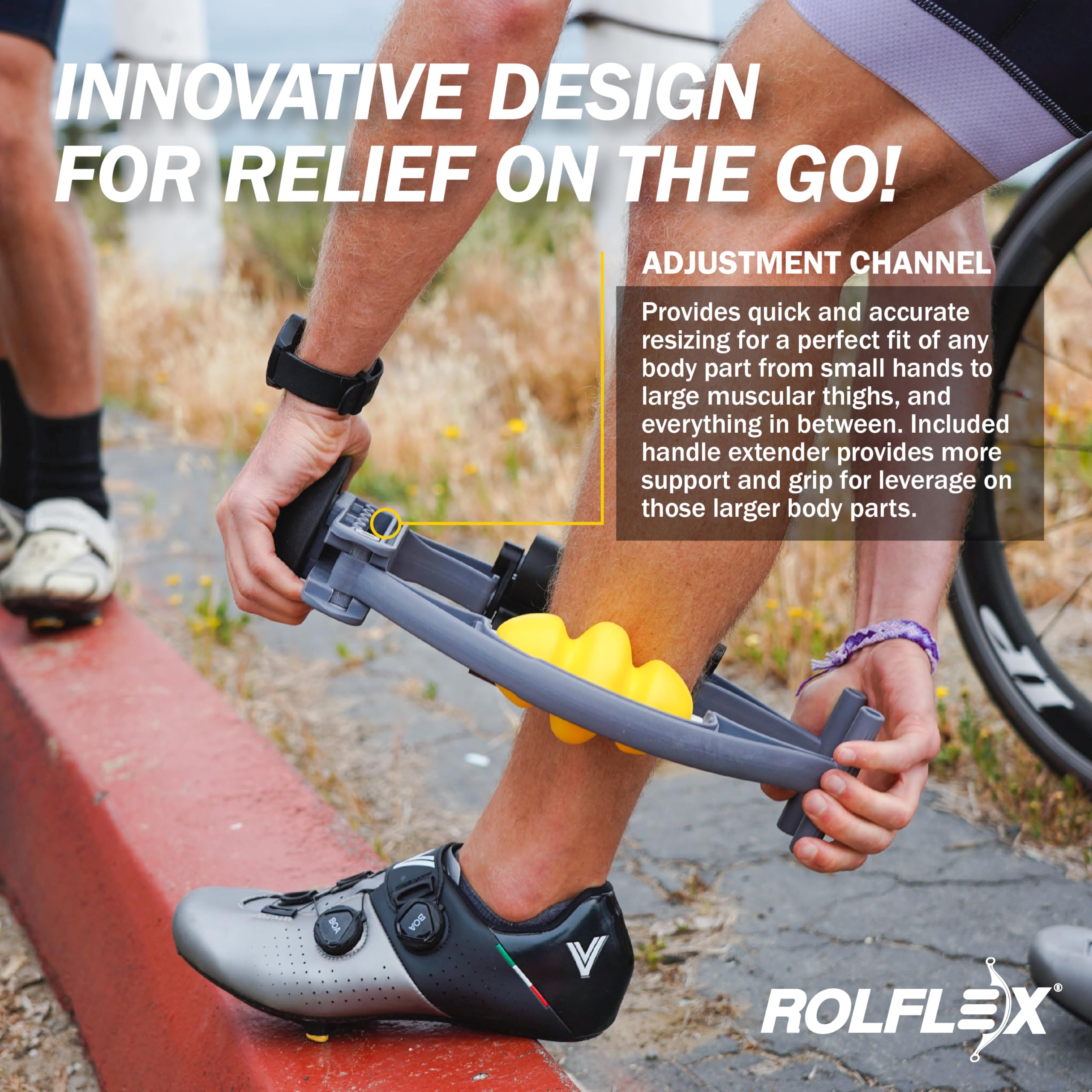 Deep Tissue Arm & Leg Massager Roller for Muscle Pain Relief - Targets Golfer’s Elbow, Tennis Elbow & Carpal Tunnel - Reduce Inflammation & Speed Recovery - Perfect for Athletes, Office Workers & Post-Workout Recovery