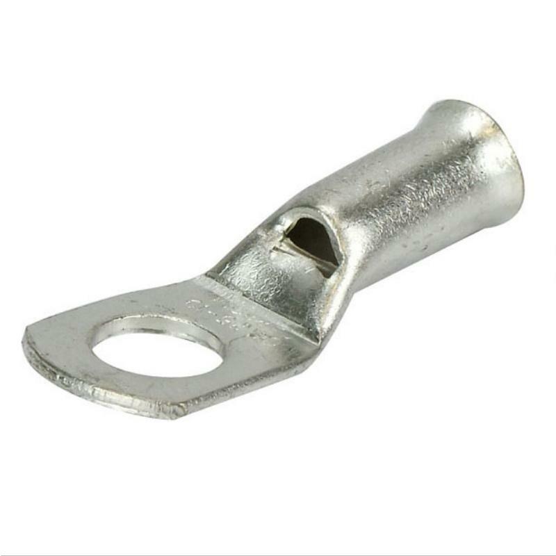10 Pack 6 B&S Battery Lugs - Heavy Duty Copper Terminals for Car, Marine, and Solar Power Applications