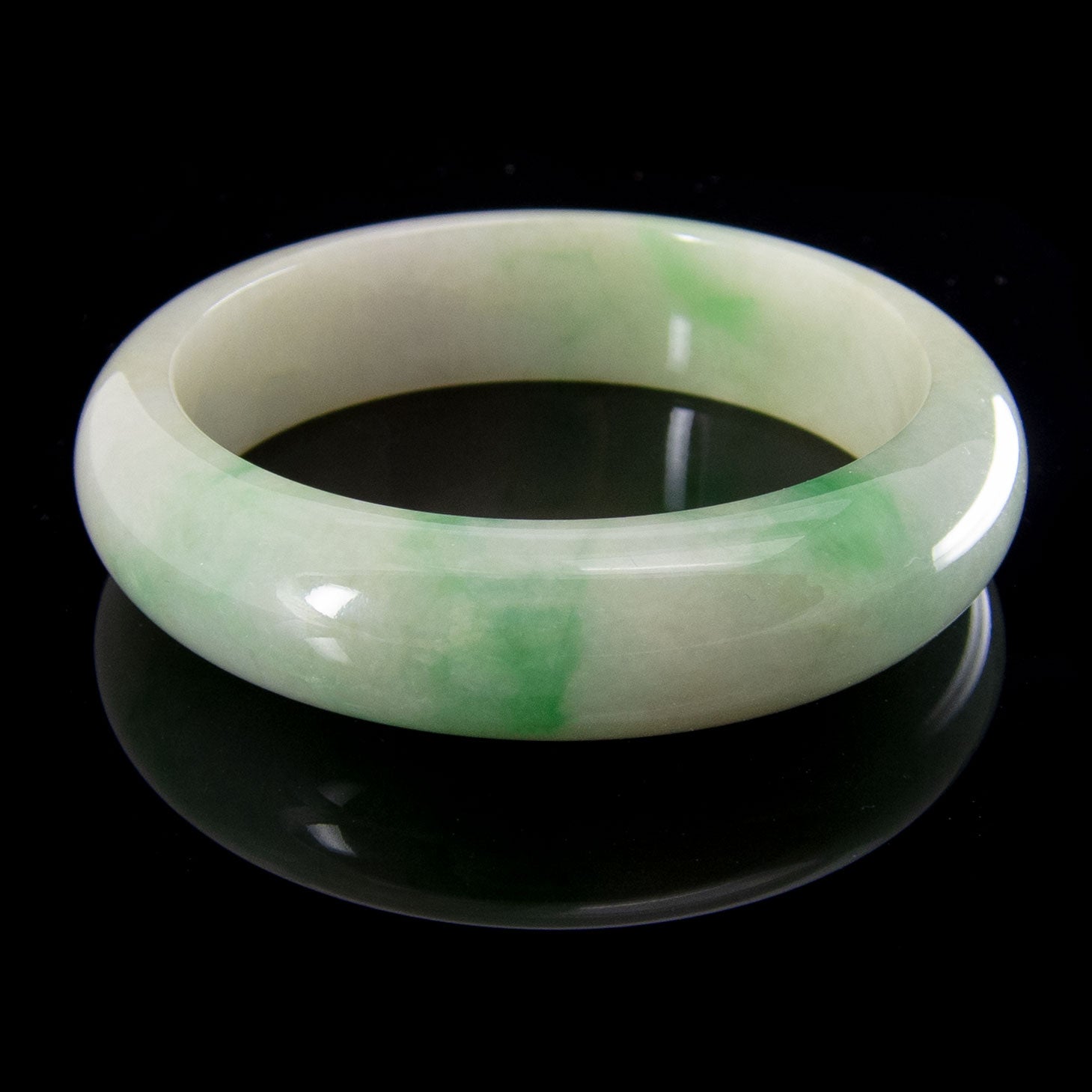 Natural Green Jade Bangle Bracelet for Women - Handcrafted Genuine Jade Stone Bangle for Healing, Wealth & Protection - Perfect for Meditation, Yoga & Spiritual Gifts