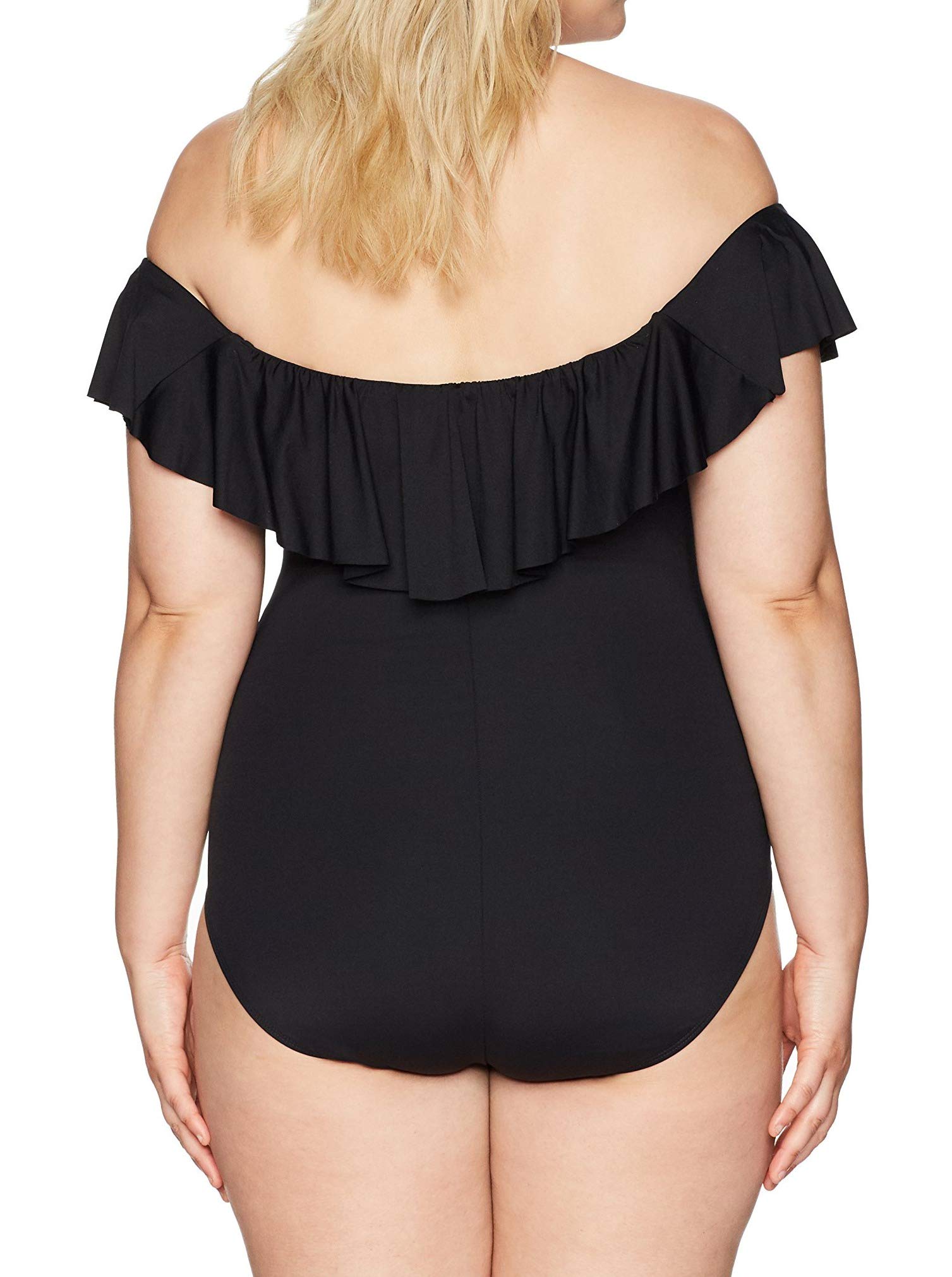 La Blanca Women's One Piece Swimsuit - Off Shoulder Ruffle Bathing Suit for Beach, Pool & Vacation | Island Goddess Swimwear for Summer