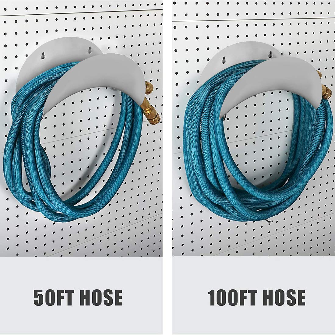 Wall Mount Garden Hose Holder & Organizer - Heavy Duty Outdoor Hose Hanger for Large Water Hoses | Perfect for Garage, Yard, and Garden Storage (Water Hose Storage Solution)