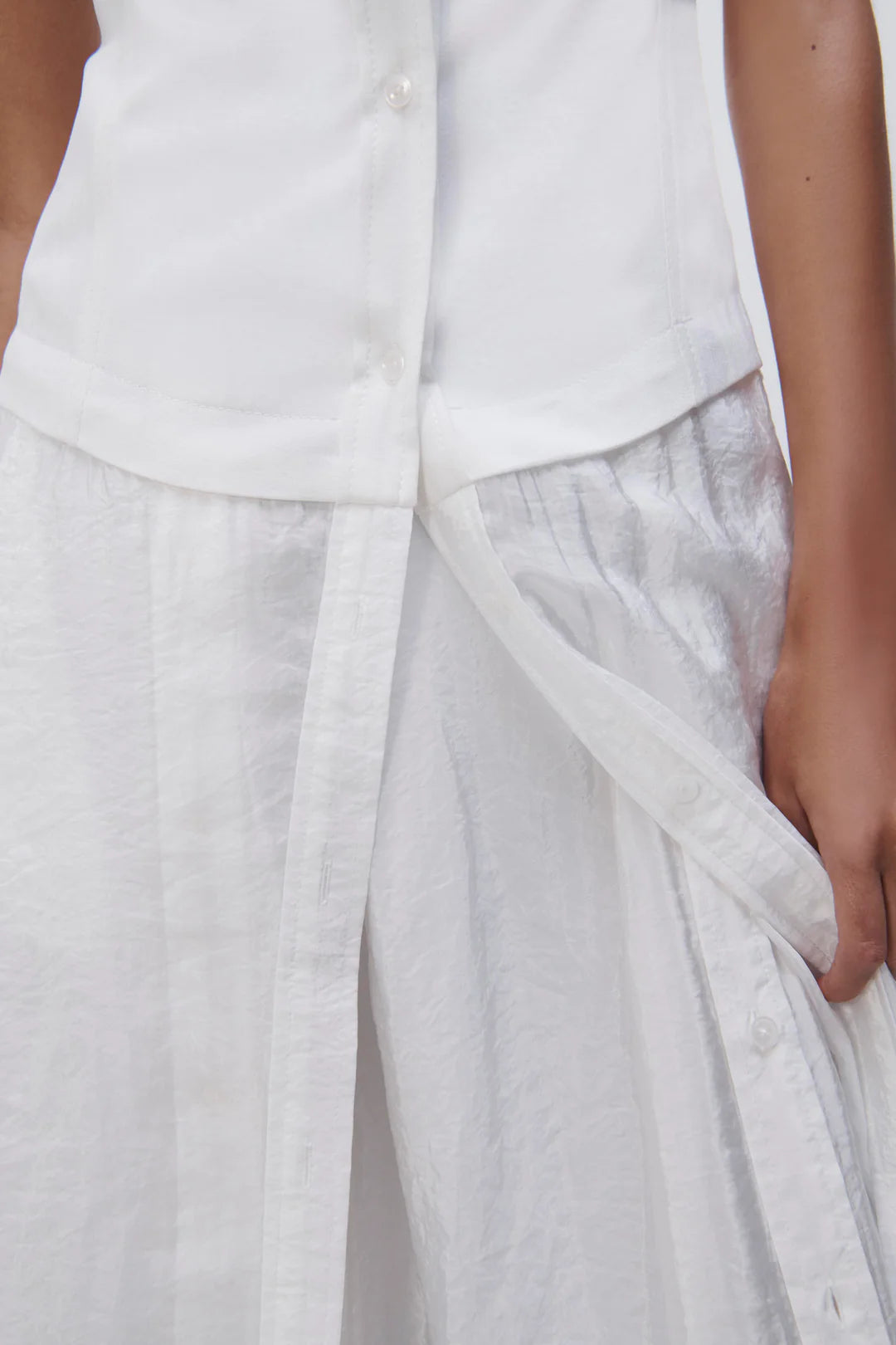 Ala Parachute Dress for Women - Elegant White Flowy Maxi Dress for Summer, Beach, and Casual Outings