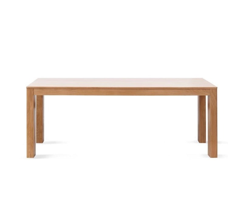 Solid Oak Wood Long Dining Table - 8 Seater Rustic Farmhouse Style for Kitchen & Dining Room - Perfect for Family Gatherings & Dinner Parties