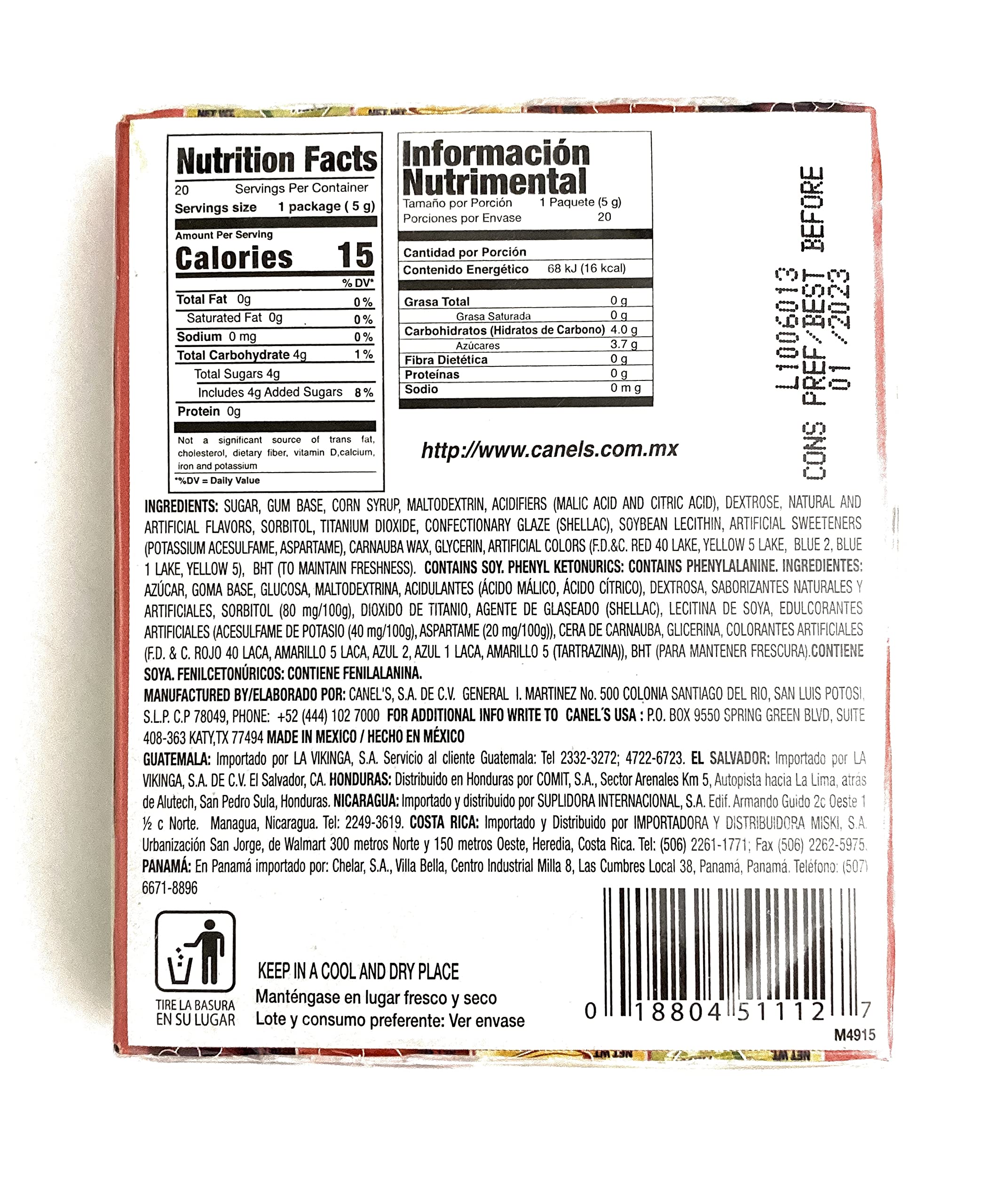 Assorted Fruit Flavored Chewing Gum - Cherry, Apple, Grape & Banana - 160 Pieces (4 Flavors, 20 Count x 2 Packs) - Perfect for Office, Travel & Fresh Breath On-The-Go