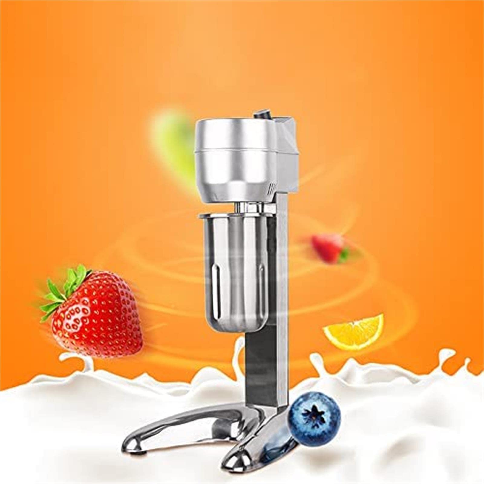 1000mL Commercial Electric Milkshake Maker Machine - Stainless Steel Ice Cream Blender for Shakes, Smoothies & Soda Drinks (300W, Type G, Single Head) - Perfect for Restaurants, Cafes & Home Kitchens