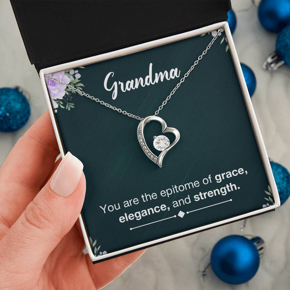 Beautiful Heart Necklace for Grandma - Thoughtful Gift from Grandkids - Perfect for Birthdays, Mother's Day & Family Celebrations
