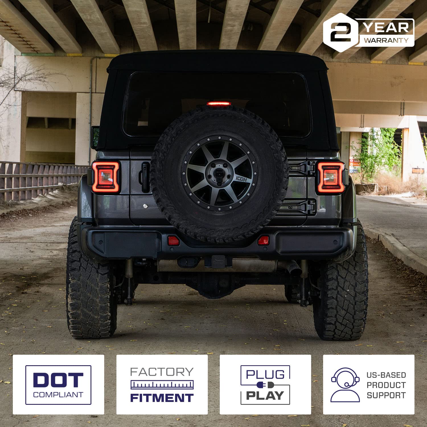 Sequential LED Tail Lights for Jeep Wrangler JL (2018-2025) - Smoked Lens, Plug & Play Installation - Perfect for Off-Roading & Night Driving (Pair)