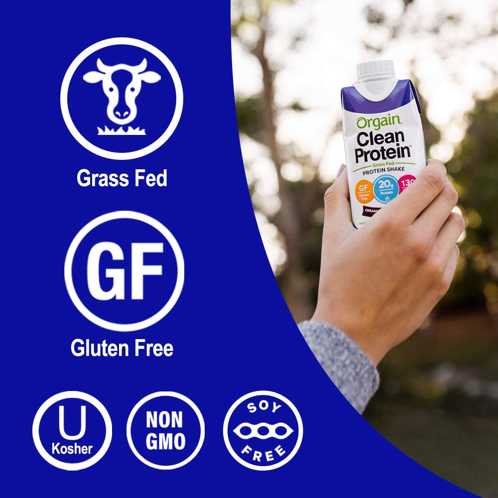 Orgain Organic Protein Shakes & Clean Protein Shakes Bundle - 24 Pack | Plant-Based Vegan Protein Powder Drink for Weight Loss & Muscle Recovery | Perfect for Post-Workout, Breakfast & On-the-Go Nutrition