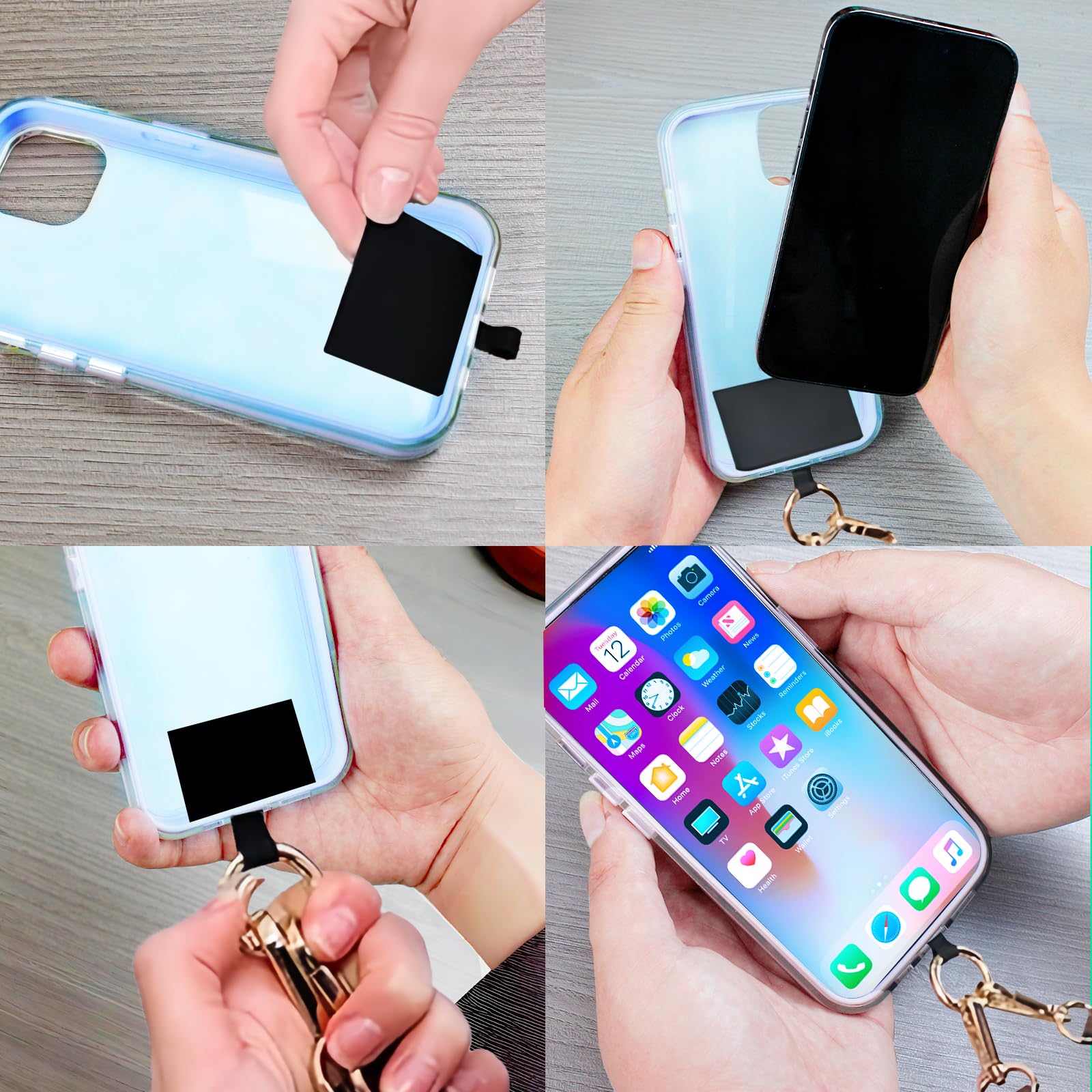 Adjustable Crossbody Phone Lanyard with Zippered Wallet Pouch - Clip & Go Strap for Smartphones - Perfect for Travel, Shopping & Hands-Free Convenience (Khaki-2)
