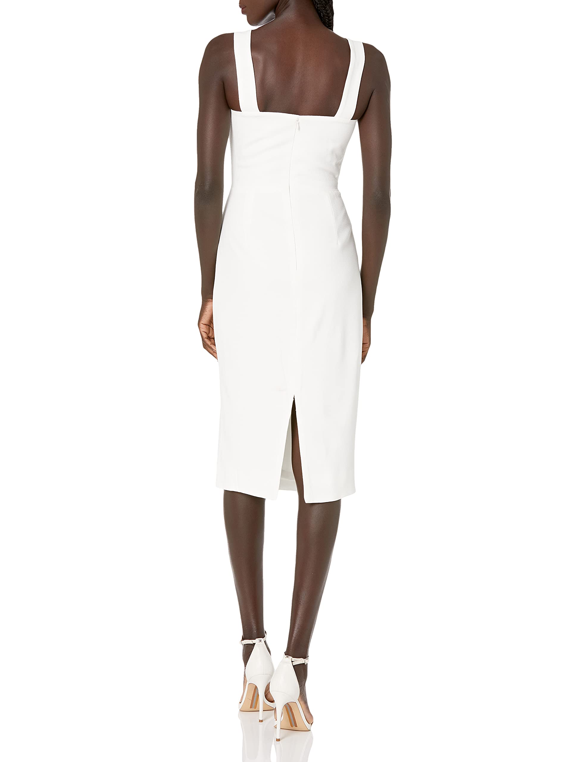Dress the Population Women's Nicole Sleeveless Bodycon Stretch Midi Sheath Dress - Slim Fit Cocktail Party & Evening Wear for Women