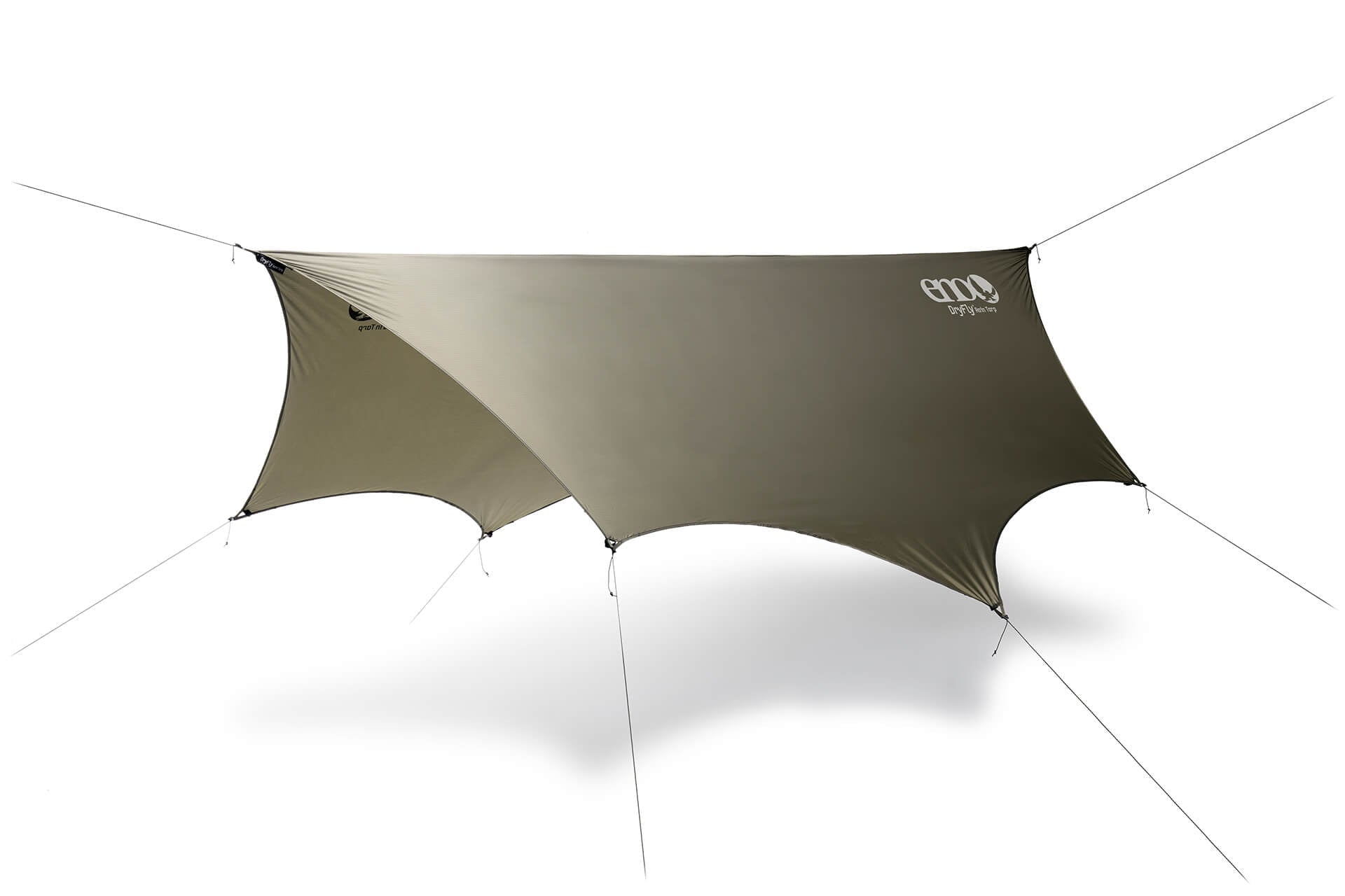 DryFly™ Waterproof Rain Tarp - Lightweight Camping Shelter for Outdoor Adventures, Hiking, Backpacking & Emergency Survival Gear - Perfect for Rain Protection During Camping Trips, Beach Days and Backyard Use