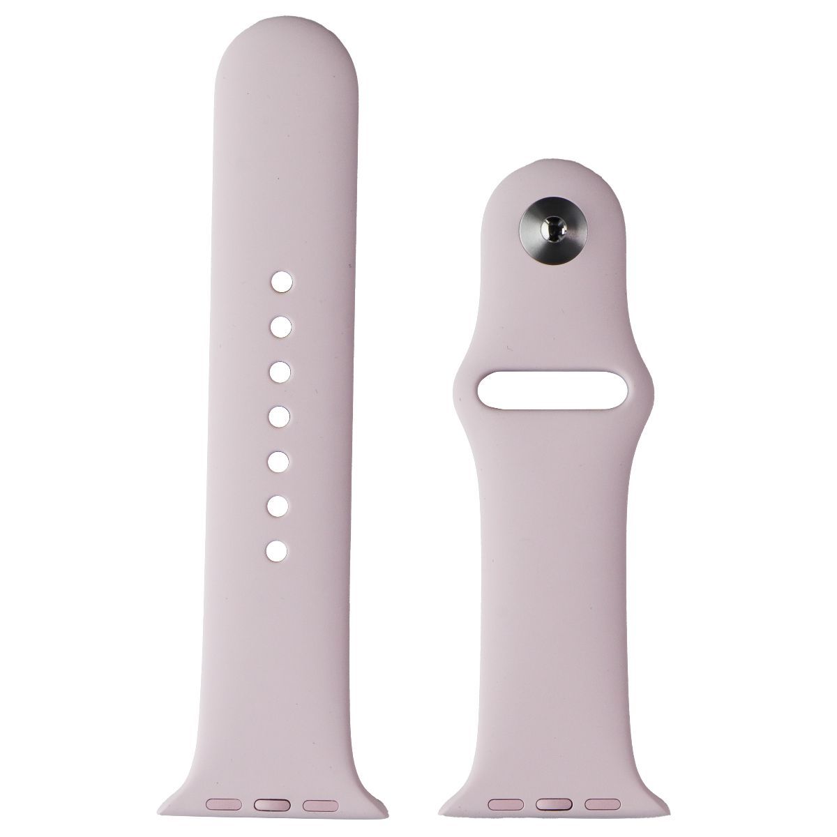 Apple Watch 45mm Sport Band - Pink Sand (Compatible with 42/44/45mm, 1st Gen, S/M) | Soft Silicone Replacement Strap for Workouts, Running & Everyday Wear