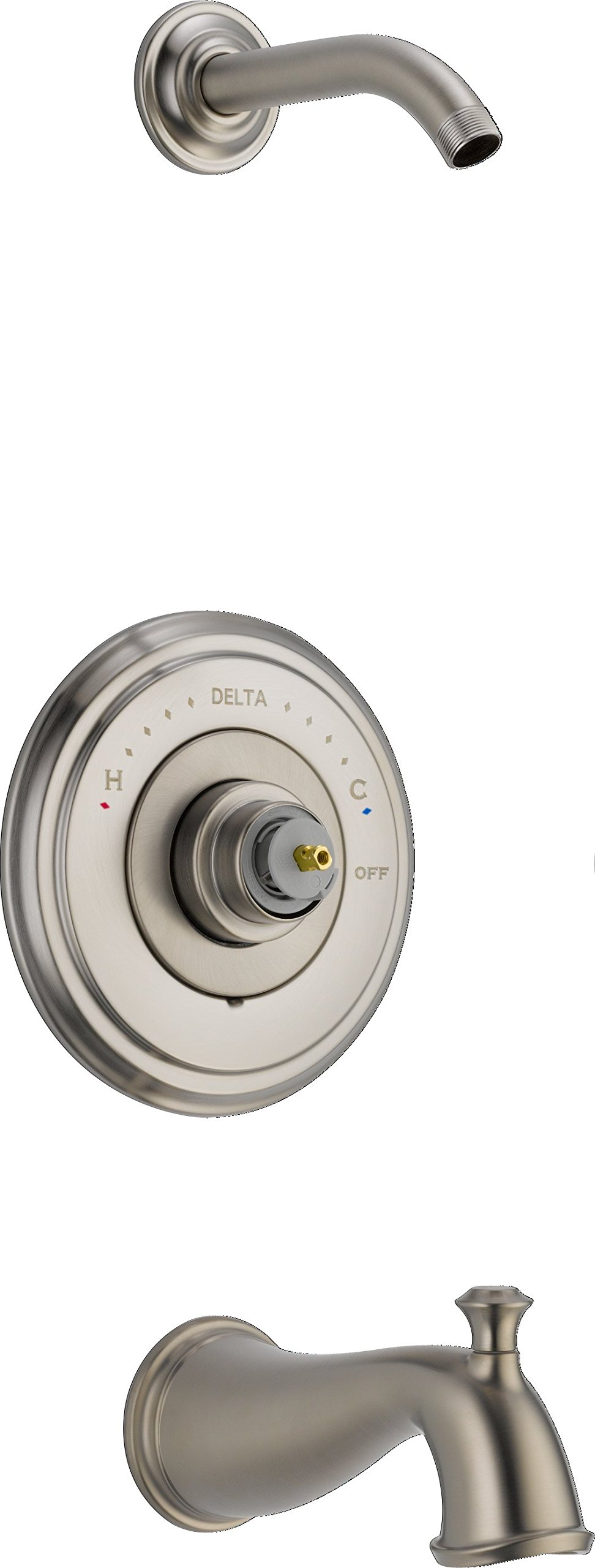 Delta Faucet T14497-SSLHP-LHD Cassidy 14 Series Bathtub & Shower Trim Kit - No Handles or Showerhead Included - Stainless Steel Finish - Perfect for Modern Bathroom Renovations & Spa-Like Showers
