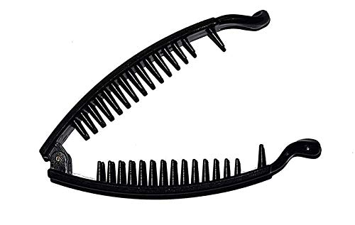 BHARATGAURAV Women's Hair Clips - 6 Pack Medium Size Black Banana Hair Claws for Women | Hair Accessories for Ponytails, Buns & Updos | Perfect for Work, Parties & Everyday Styling