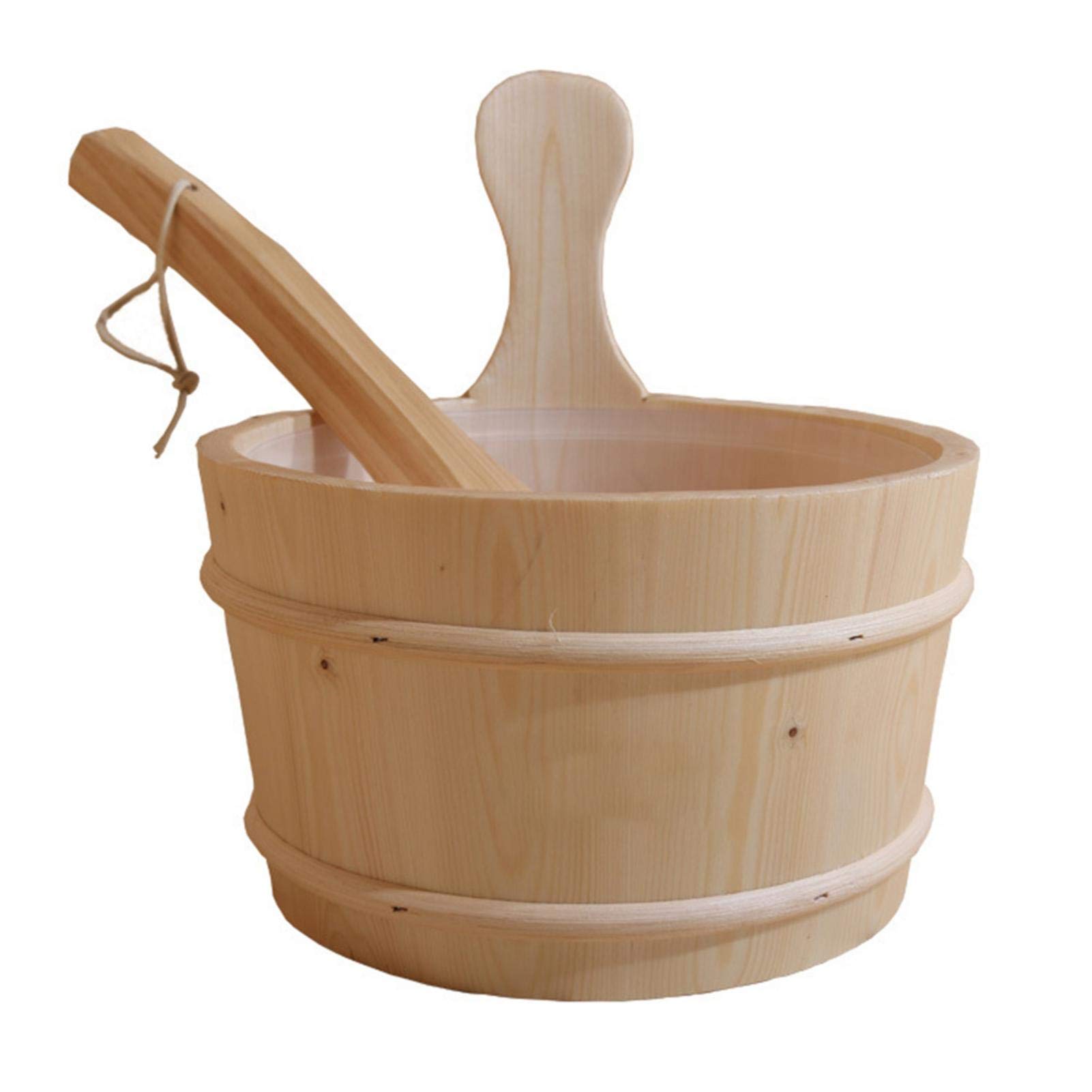 Premium Finland Pinewood Sauna Bucket & Ladle Set - Handcrafted Wooden Sauna Accessories for Steam Room, Spa & Turkish Bath - Perfect for Relaxation & Detox Therapy
