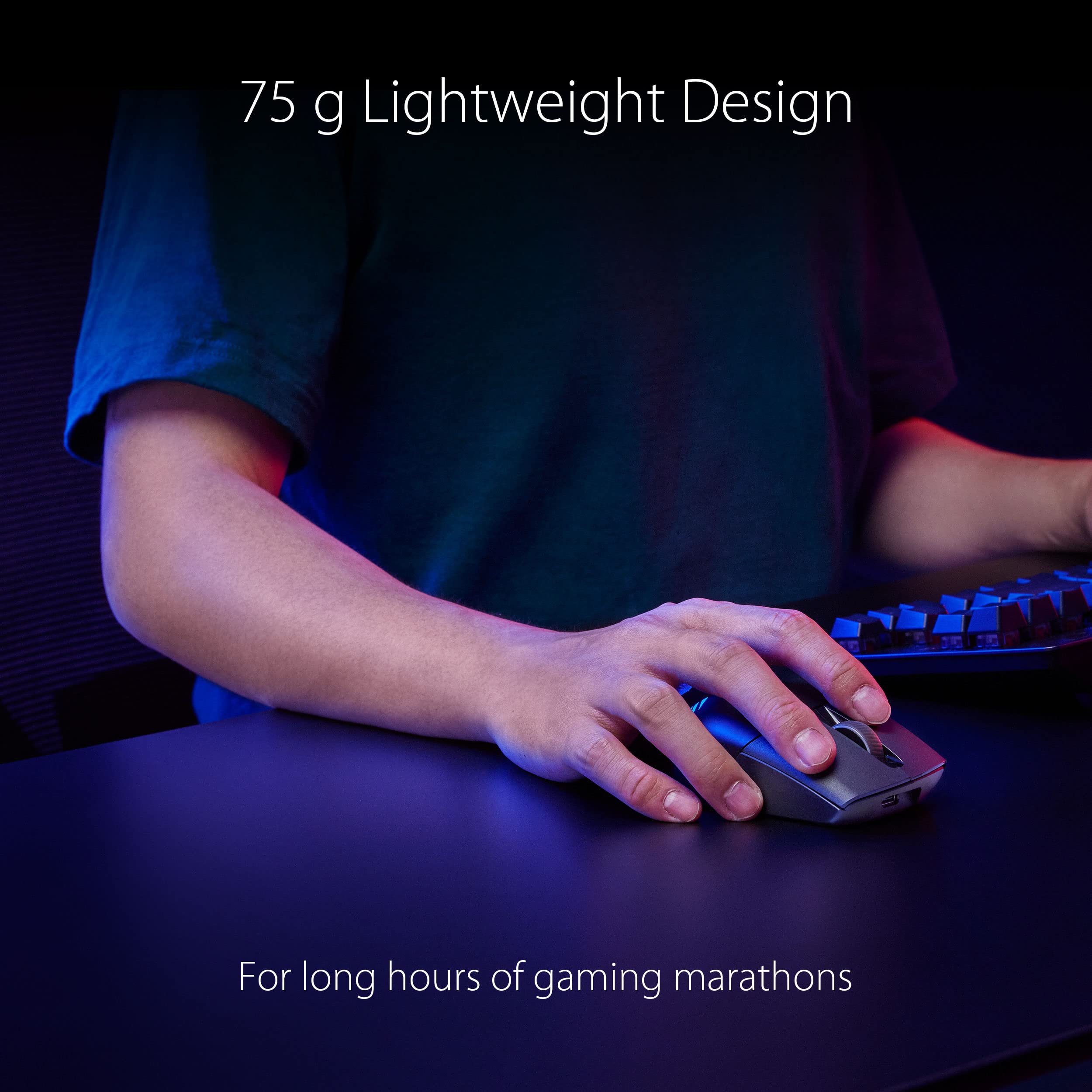 ASUS ROG Keris Wireless AimPoint White RGB Gaming Mouse - 36,000 DPI Optical Sensor, ROG Micro Switches, 2.4GHz RF & Bluetooth, 5 Programmable Buttons - Perfect for FPS, MOBA & Esports Gaming