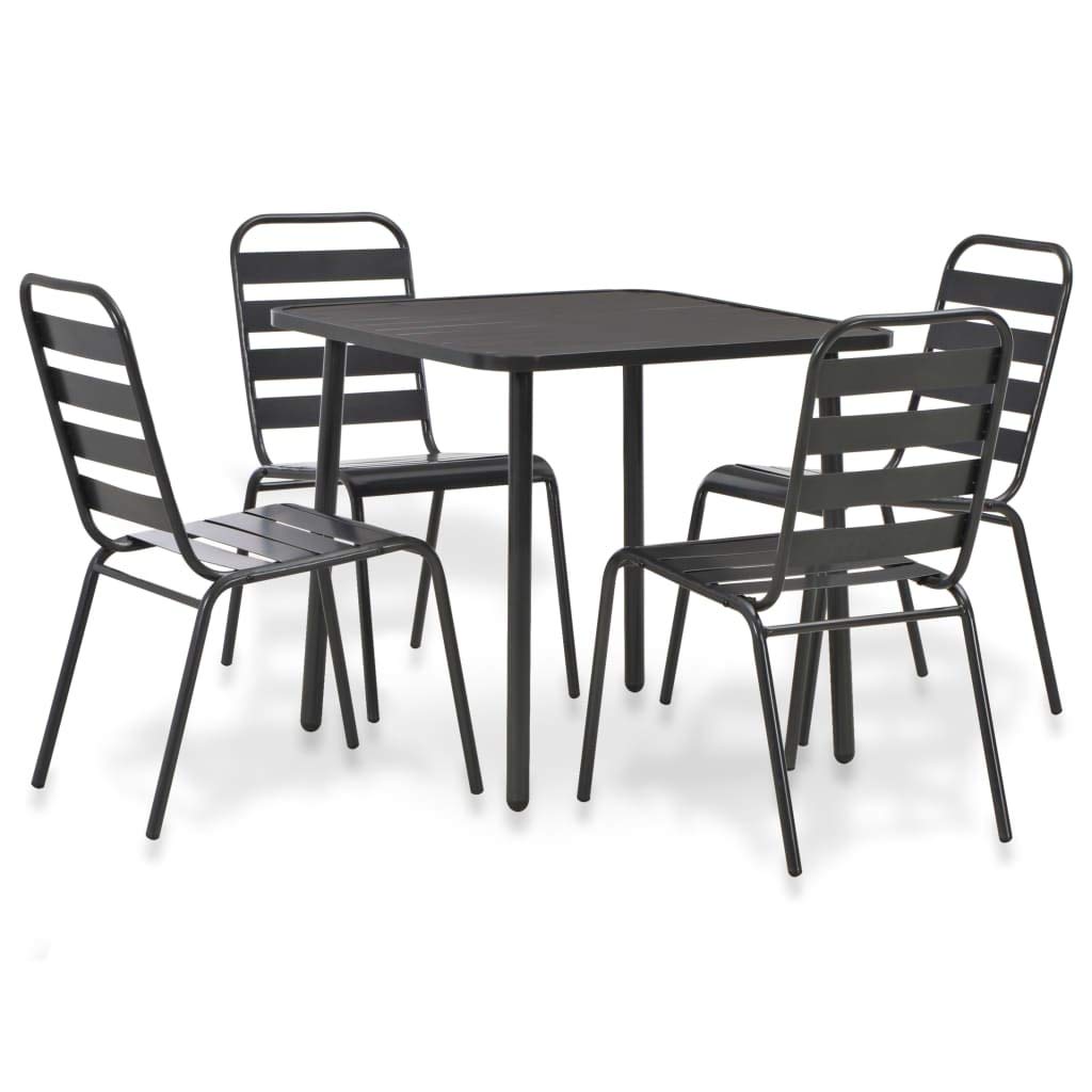 5-Piece Outdoor Bistro Table Set - Rust & Weather Resistant Patio Furniture for Garden, Deck, or Backyard Dining