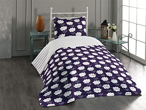 Dark Purple and White