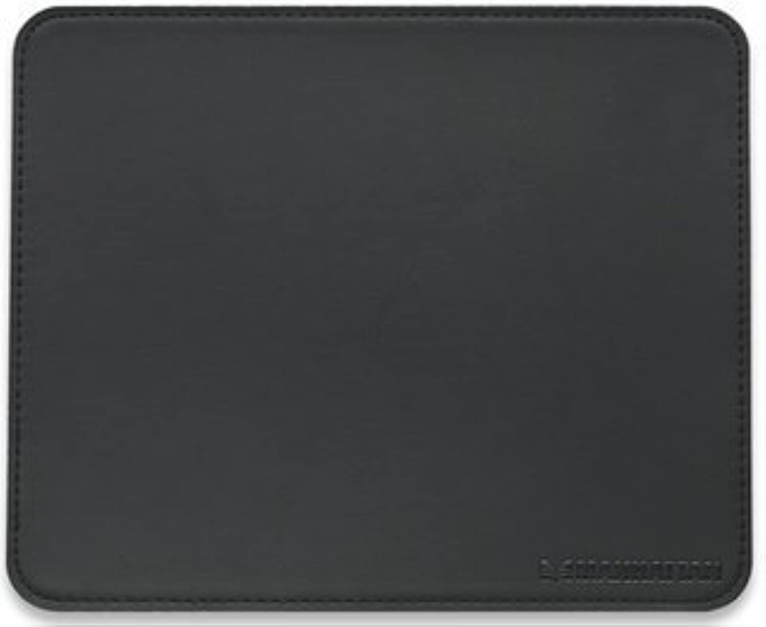 Premium Leather Mouse Pad for Optical & Laser Mice - Manhattan 423267 - Black - Ideal for Office, Gaming & Home Workspaces