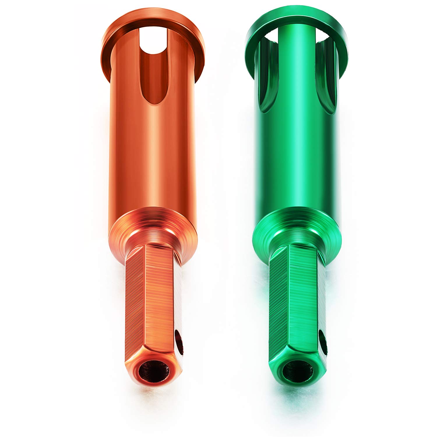 Professional Wire Twisting Tool Set - 4 Square 3 Way & 5 Way Electrical Wire Stripper and Twister for Power Drill Drivers - Green & Orange (2-Piece) - Perfect for DIY Electrical Projects, Home Wiring, and Professional Electrician Work