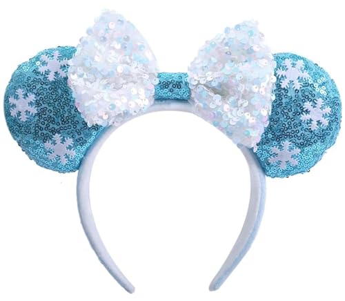 A Minnie Ear-Soft Flannel -Blue&Heart