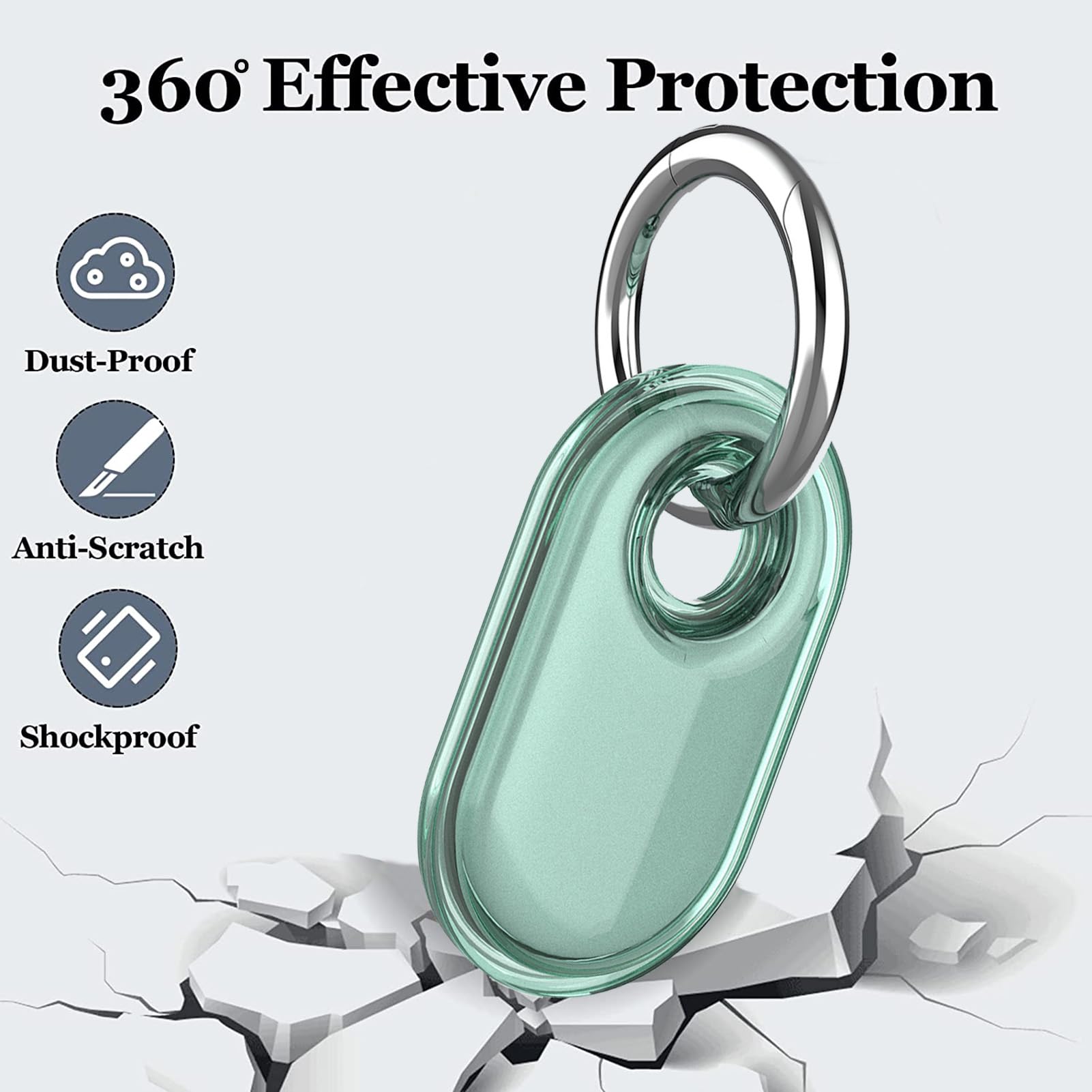 Samsung Galaxy SmartTag2 Tracker Case - Protective Holder with Keyring for Keys, Wallet, Luggage, Backpacks & Pet Collars | Anti-Lost & Scratch-Resistant Cover | Perfect for Travel, Daily Use & Pet Tracking