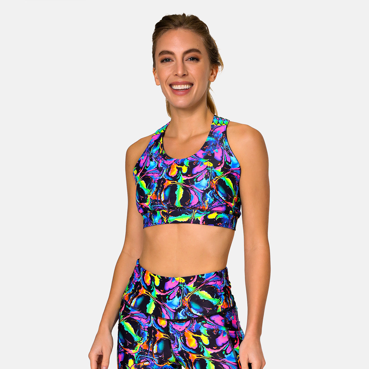 Liquid Glow Cross Back Bra - Seamless Sports Bra for Yoga, Running & Workouts - Comfortable & Supportive Activewear for Women