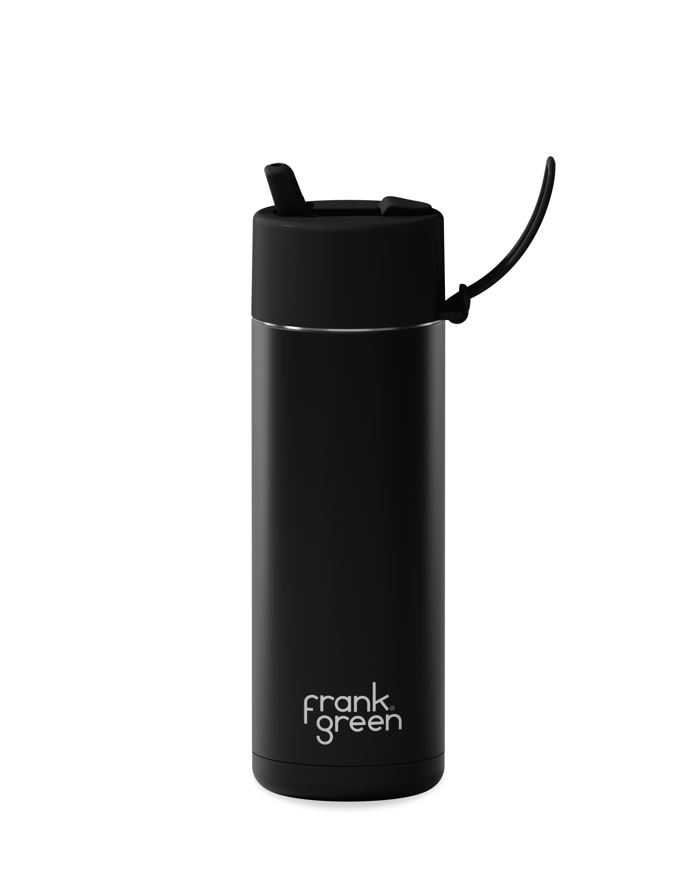 Eco-Friendly Ceramic Reusable Water Bottle - 20oz (595ml) Insulated & Leak-Proof - Midnight Black - Perfect for Gym, Hiking & Office Hydration