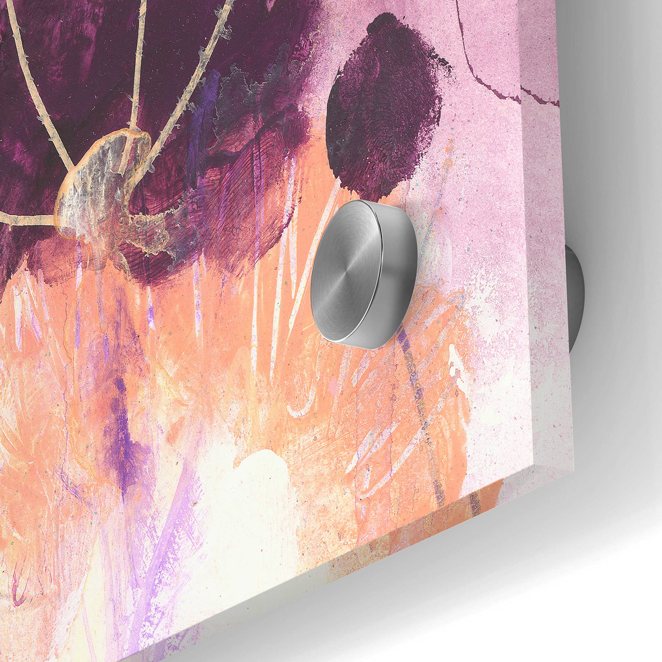 Corina Capri 'Open Up' Acrylic Glass Wall Art - 24x36 Inches Modern Abstract Painting for Living Room, Bedroom & Office Decor