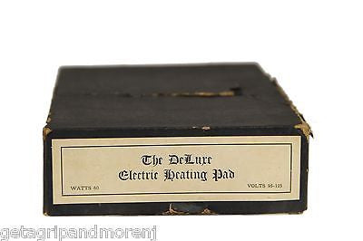 Vintage DeLuxe Electric Heating Pad from 1930s - Original with Box - Perfect for Pain Relief, Muscle Relaxation & Cold Weather Comfort