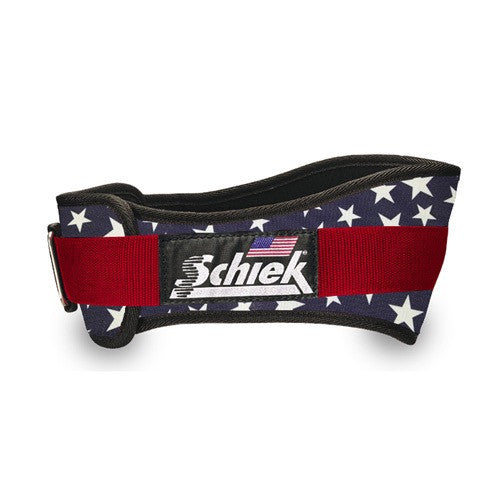 Schiek 2006 Weight Lifting Belt with Stars & Stripes Design - Premium Powerlifting & Strength Training Support for Gym & CrossFit Workouts