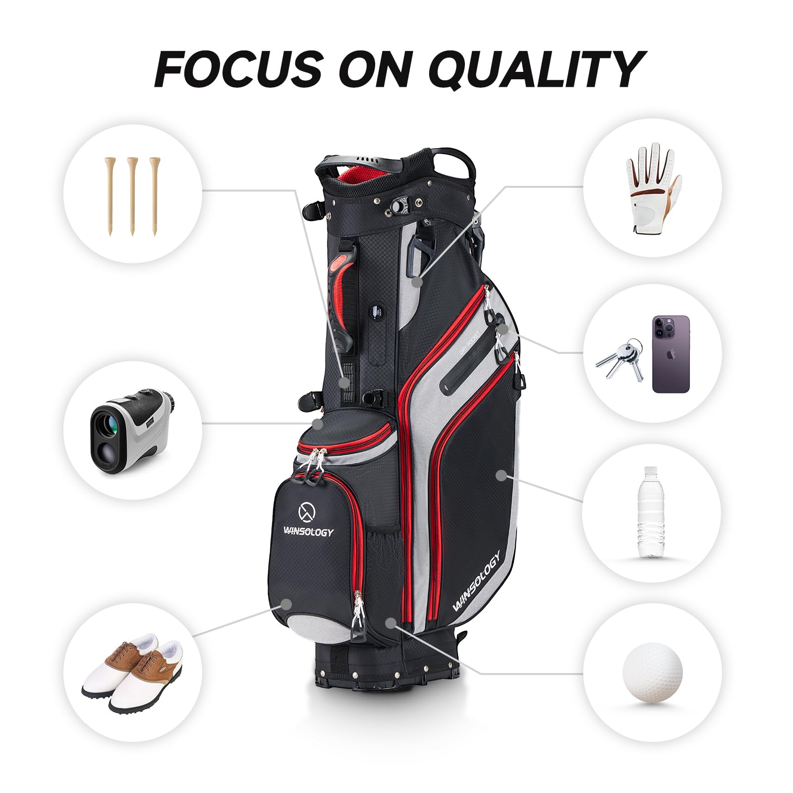 **Lightweight Camo Golf Stand Bag with 14-Way Full-Length Dividers - Travel-Friendly Golf Club Organizer for Men & Women - Perfect for Air Travel, Cart Use & Course Storage**