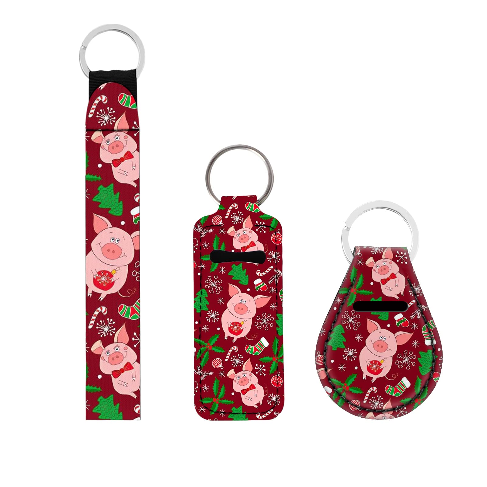 Horse Keychain Lanyard - Lipstick Holder Strap, Small Chapstick Keyring, Slim Neoprene Key Fob for Women - Perfect for Gym, Travel, and Everyday Essentials Organization