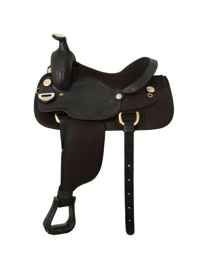 Premium King Golden Trail Western Saddle for Adults - Comfortable & Durable Horse Riding Equipment for Trail Rides, Ranch Work & Rodeo Events