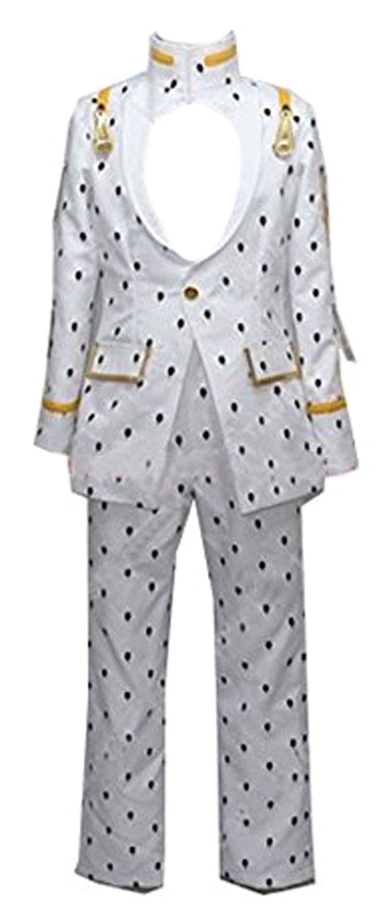 Anime Halloween Bruno Bucciarati White Uniform Cosplay Costume - JoJo's Bizarre Adventure Character Outfit for Halloween Parties, Conventions & Cosplay Events