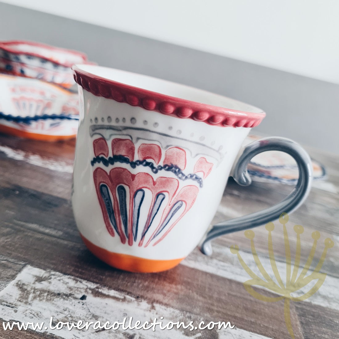 Afrocentric Orange Dinnerware Set - Elegant Ceramic Plates & Bowls for African-Themed Dining - Perfect for Family Dinners, Cultural Events & Restaurant Decor