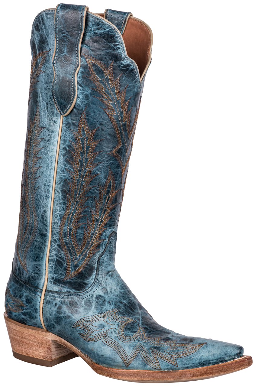Black Jack Lone Star Cowgirl Boots for Women - Stylish Cobalt Blue Western Boots for Country Dancing, Rodeo, and Casual Wear