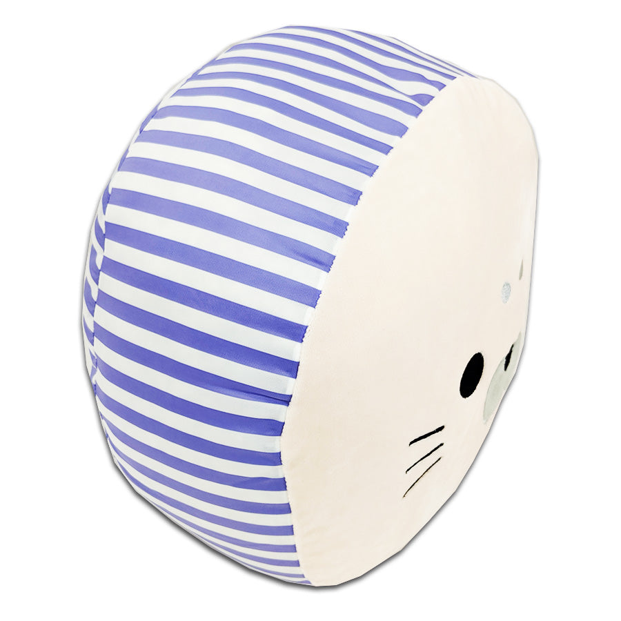 Squishy Striped Seal Face Pillow - Sally The Seal Plush Cushion for Kids, Teens & Adults | Perfect for Napping, Travel, Home Decor & Stress Relief