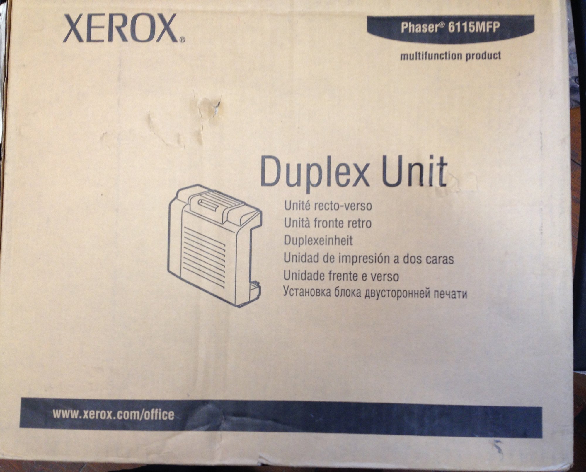 Xerox Auto Duplex Unit for Phaser 6115MFP Series Printers (4057740 UPC 095205425383) - White | Automatic Double-Sided Printing Accessory for Office & Home Use