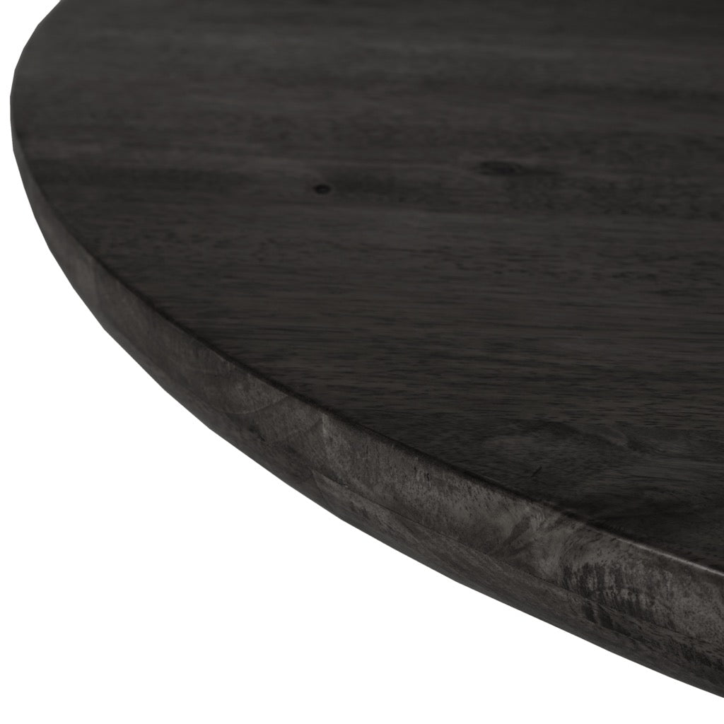 Bibianna Dining Table - Worn Black Marble Top Modern Kitchen Table for Dining Room & Small Space | Perfect for Family Gatherings & Dinner Parties