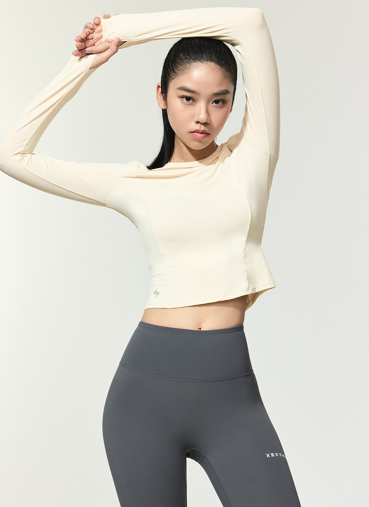 Breathable Cooling Princess Finger Hole Long Sleeve Shirt - Perfect for Yoga, Running & Outdoor Activities