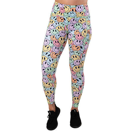 Posi Vibes High Waist Yoga Leggings for Women - Comfortable Workout Pants with Pockets - Perfect for Yoga, Running, Gym & Lounge